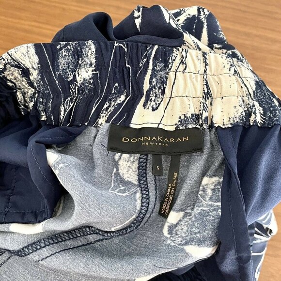 Donna Karen Floral Print Crepe De Chine Track Pant - Picture 6 of 6